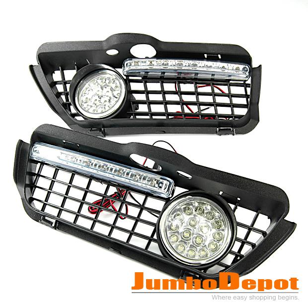 Front fog light lamp lower grille pair hot for 92-98 vw golf mk3 vento set new