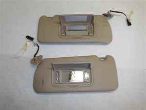 03-07 cadillac cts oem pair tan sun visor w/ homelink