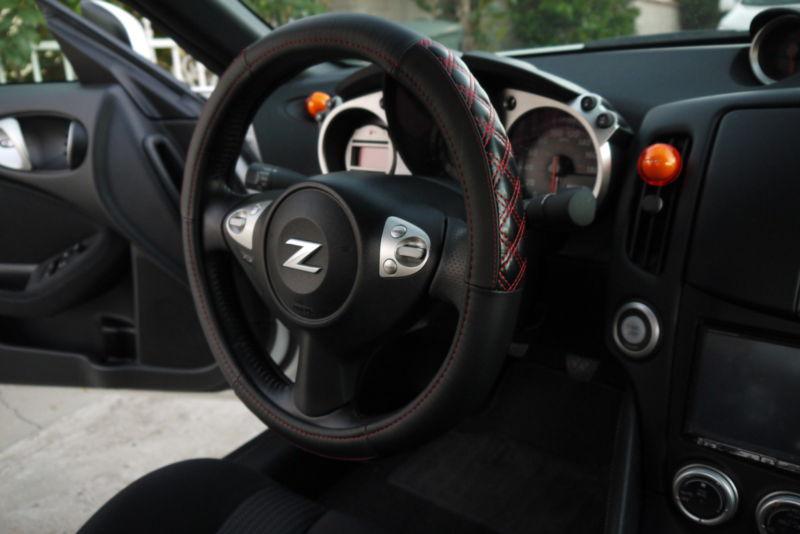 NEW CIRCLE COOL BLACK+RED STITCH LEATHER STEERING WHEEL WRAP COVER 57012 HONDA, US $19.99, image 6
