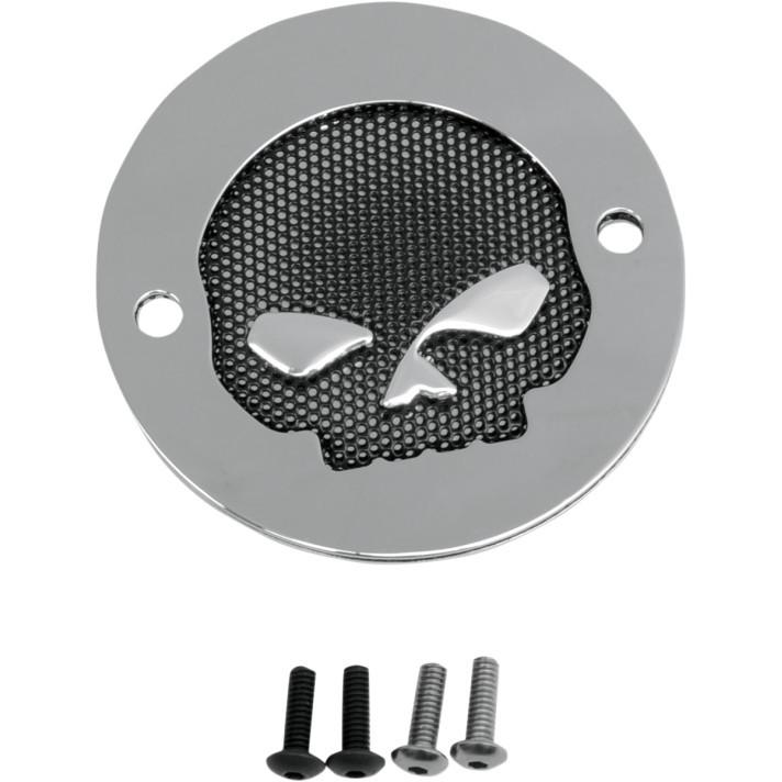Purchase Drag Specialties Chrome Skull Ignition Points Cover 2Hole for