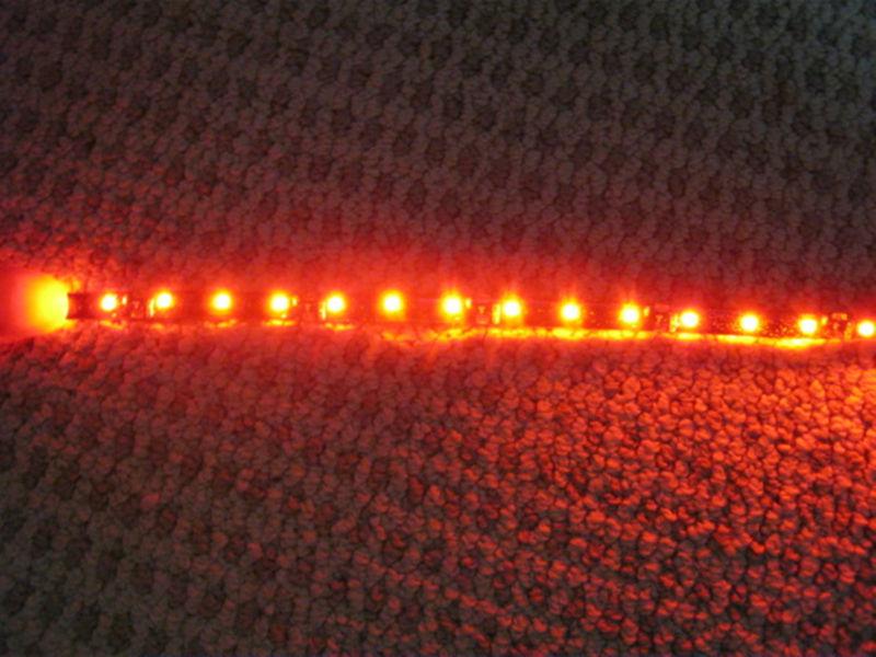 2pcs 90cm 3ft car vehicle 54smd led red waterproof flexible strip` lights lamp