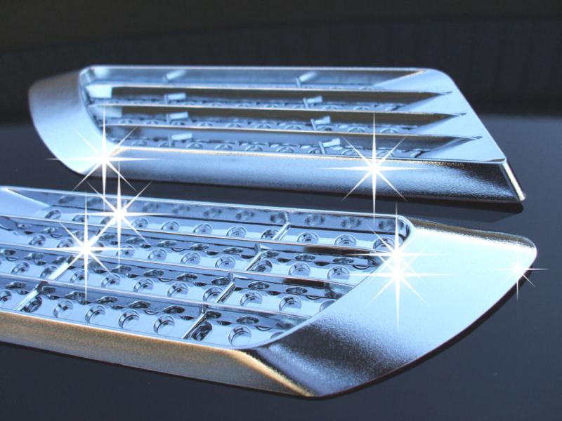 Chrome car truck auto port hole porthole side fender vent mesh cover grille s 2