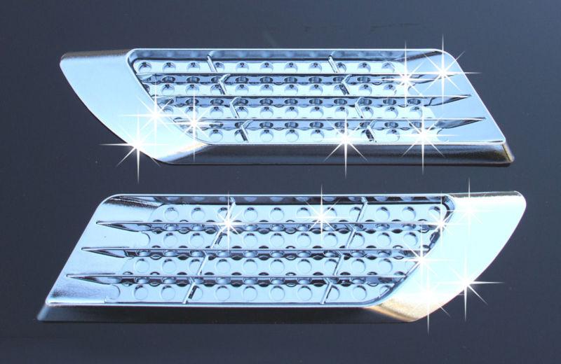 Chrome Car Truck Auto Port Hole Porthole Side Fender Vent Mesh Cover Grille S 2, US $42.99, image 6