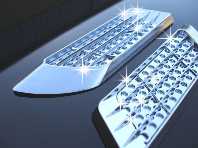 Chrome Car Truck Auto Port Hole Porthole Side Fender Vent Mesh Cover Grille S 2, US $42.99, image 7