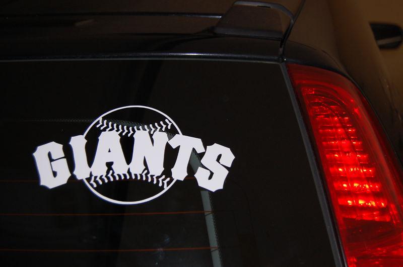San francisco giant baseball decal mlb sticker black white vinyl window truck