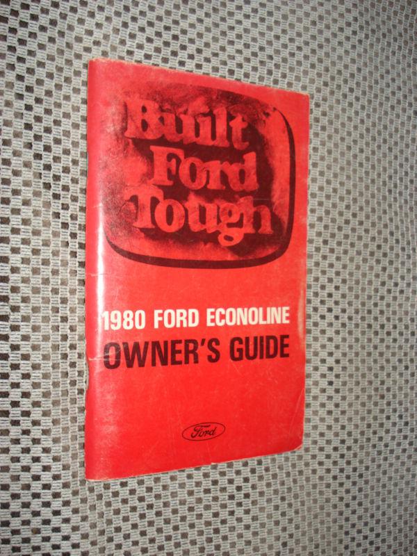 1980 ford van owners manual original econoline e series owners guide