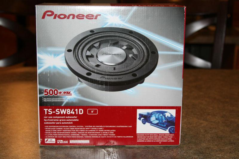 New pioneer ts-sw841d +1yr mfg. waranty car 8" shallow slim 500w subwoofer 4 ohm
