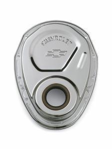 Chrome timing chain cover for chevy s/b
