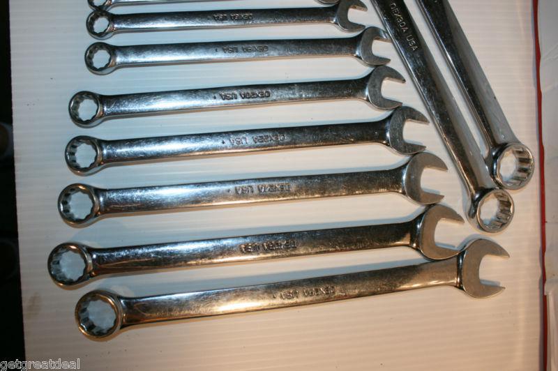 SNAP-ON TOOLS Combination STANDARD 12-Point WRENCH SET 14pc 9/32
