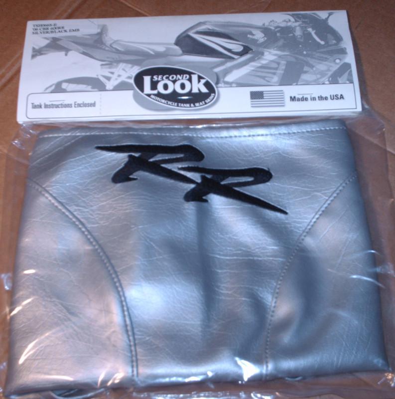 2006 honda cbr 600rr tank bra silver with black rr logo second look free us ship
