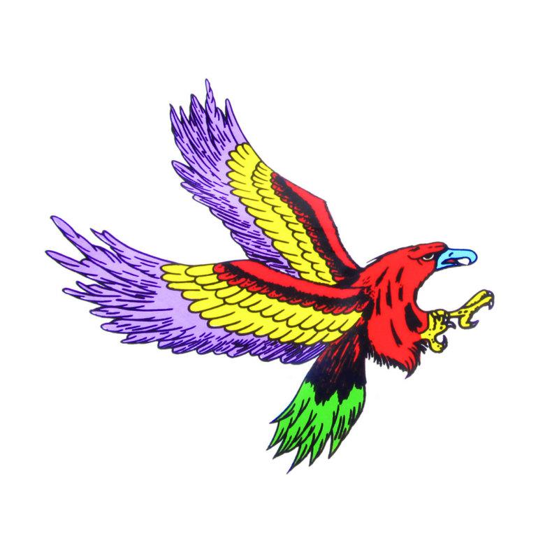 Red light purple yellow vehicle automobile paper eagle shaped decal sticker