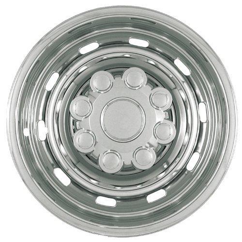 Wheel cover imposter 17 inch 10 rounded slots chrome plated set of 4 imp57x