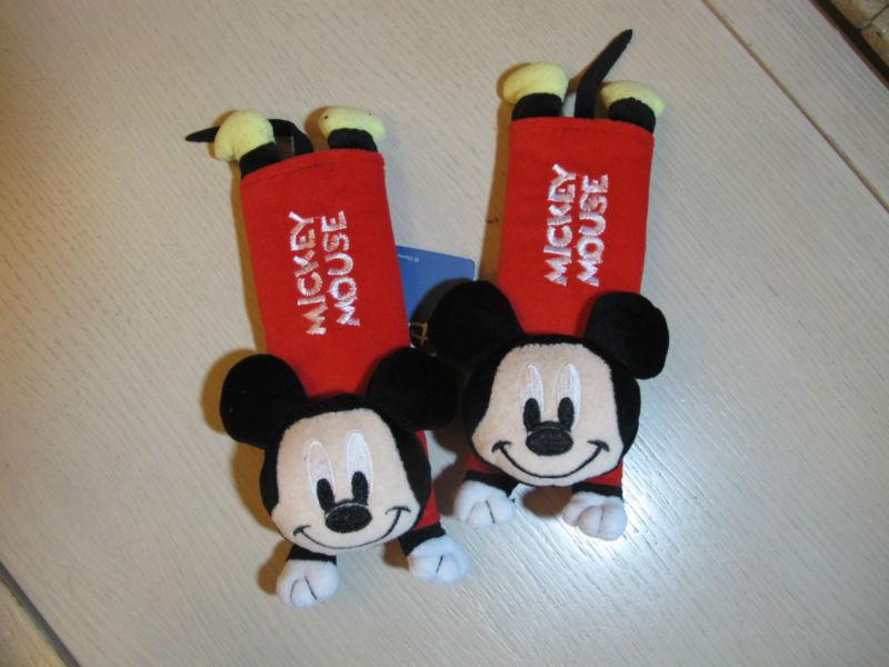 Mickey mouse car accessory : car seat belt cover red ( 2 pcs ) 