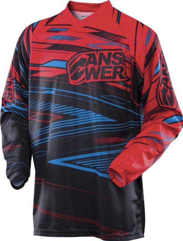 Answer syncron red blue large dirt bike motocross jersey race mx atv lrg lg