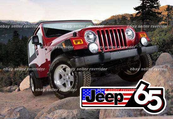 Jeep 65 decal sticker fits wrangler liberty cherokee