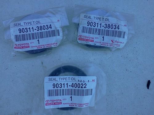 Toyota & lexus 1mzfe and 3mzfe front engine seals 2 cam and 1 crank camry