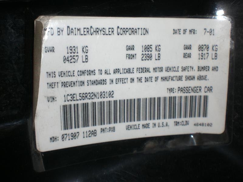 01 02 03 04 05 06 SEBRING L. CALIPER FRONT CONV SDN, US $20.00, image 8