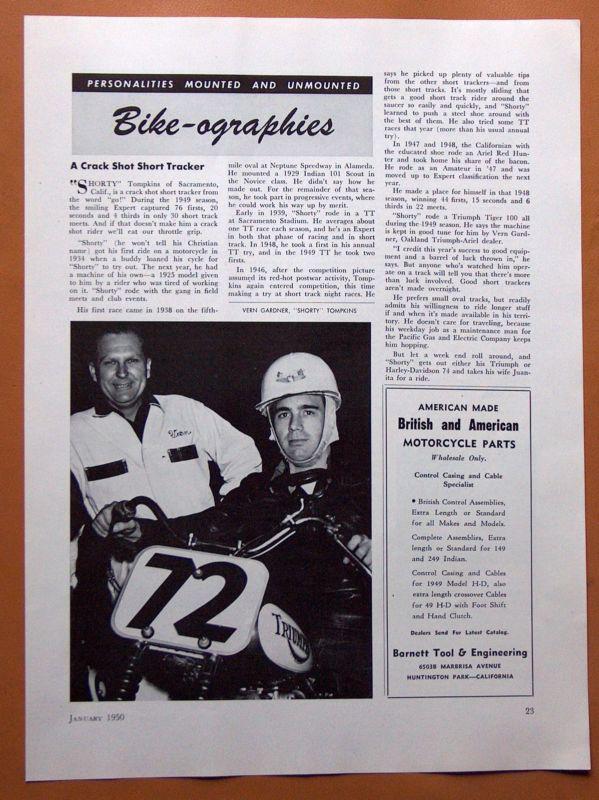 Lg064   two 1950 motorcycling articles: shorty tompkins + norfolk motor corps!
