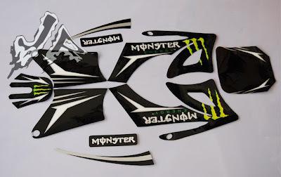 3m monster decals graphics for apollo style pit bike dirt bike 