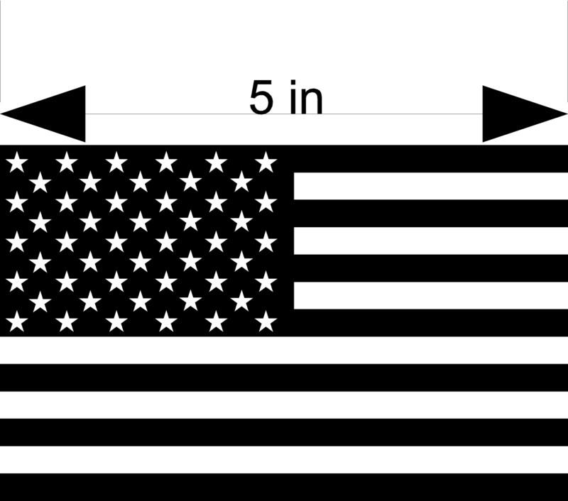 Usa american flag - vinyl sticker / decal matte black 5"