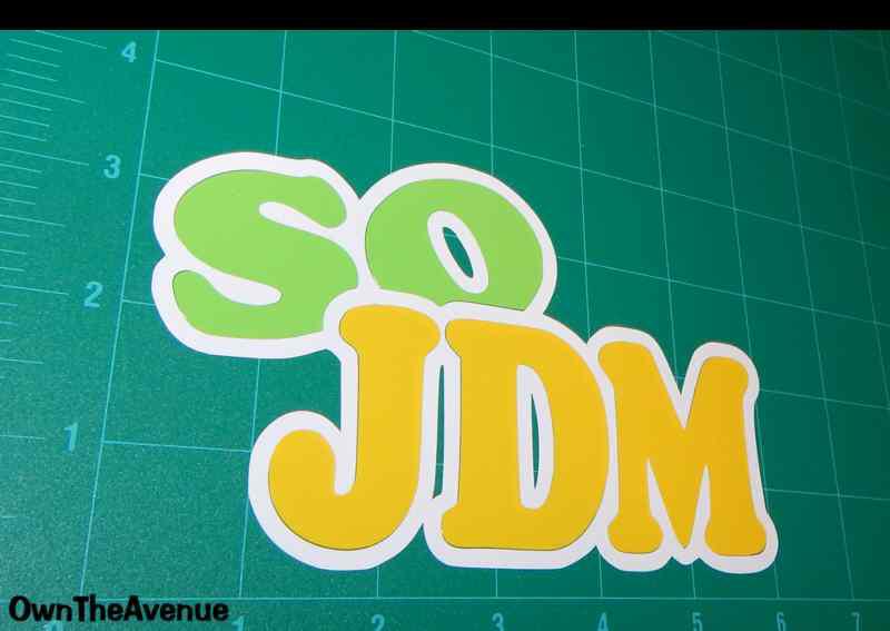 Jdm / wakaba leaf so dope style vinyl decal sticker 6" longside