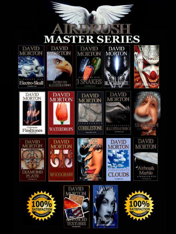 New airbrush dvds 17-disc set custom race motorcycle ford harley race truck auto