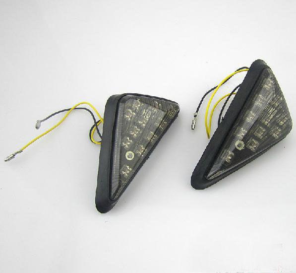 Motorcycle somke lens flush mount 11x led turn signal indicator amber light new