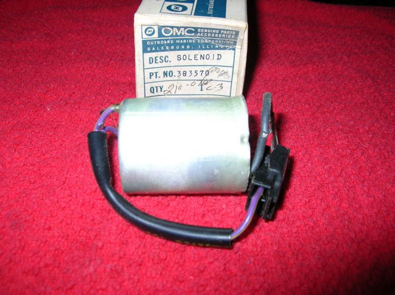 Omc  evinrude/johnson choke solenoid  #383570 free priority shipping!