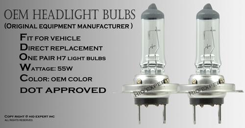 H7 DOT 55W High/Low Beam/Fog OEM Stock Clear light Bulbs Free Ship C2, US $4.88, image 2