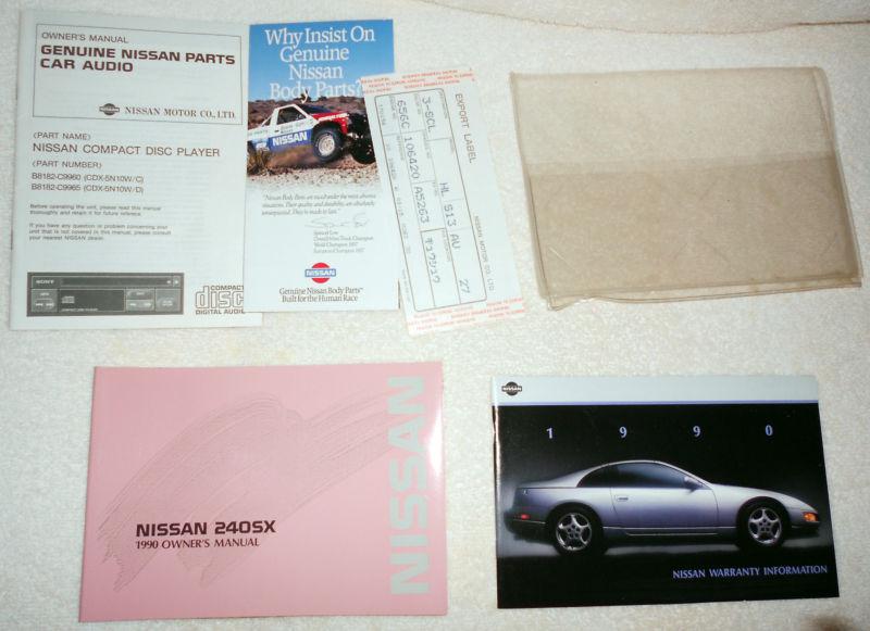 1990 nissan 240sx owners manual plus unused new condition 