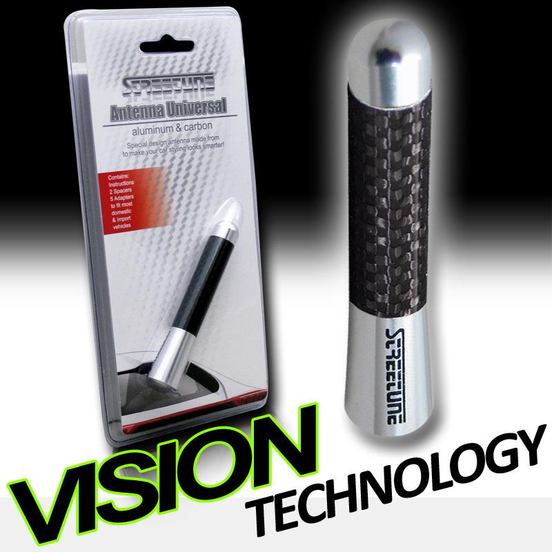 Subaru/volvo 3" inch silver aluminum/carbon fiber screw type short roof antenna