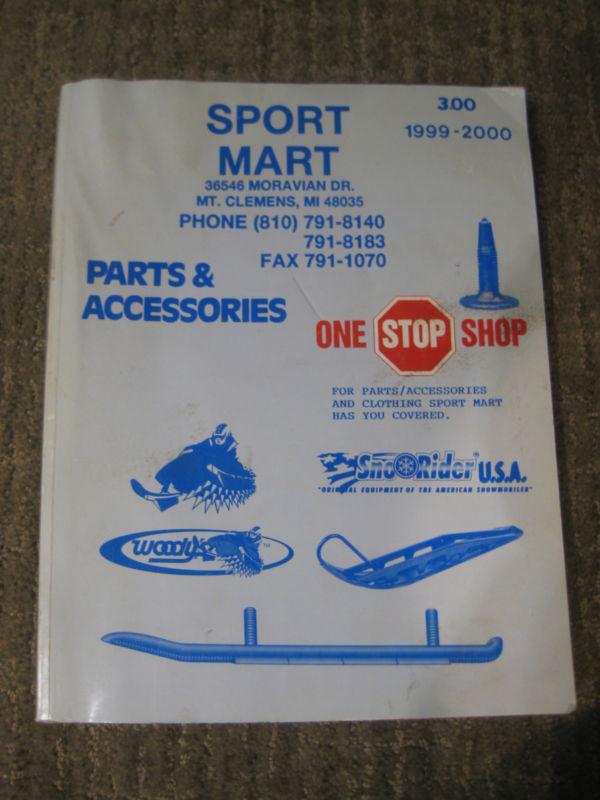 Catalog 1999-2000 snow mobile parts accessories sno rider woody's used