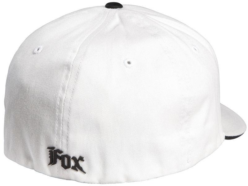 Fox Drafter White Fitted Flexfit Medium Profile Hat Cap Hats MX 2014 Black, US $24.31, image 2