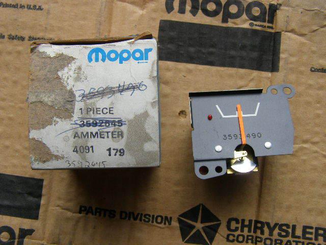 Nos mopar 74 75 chrysler full size imperial ammeter gauge