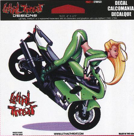 Endo girl lethal threat decal