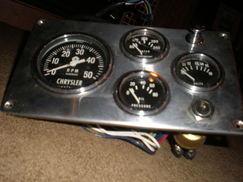 Buy CHRYSLER MARINE GAUGE SET INSTRUMENT PANEL TACHOMETER VOLT OIL WATER TEMP METERS in Saint