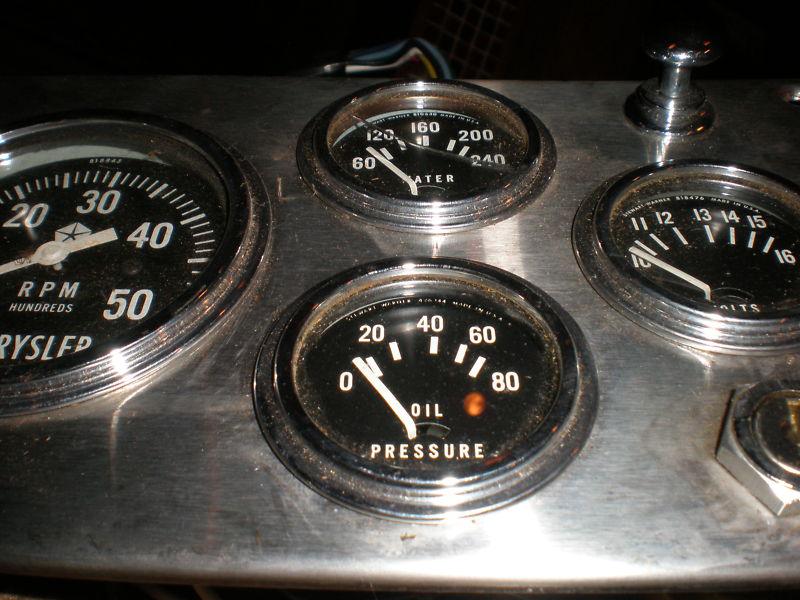Buy CHRYSLER MARINE GAUGE SET INSTRUMENT PANEL TACHOMETER VOLT OIL WATER TEMP METERS in Saint