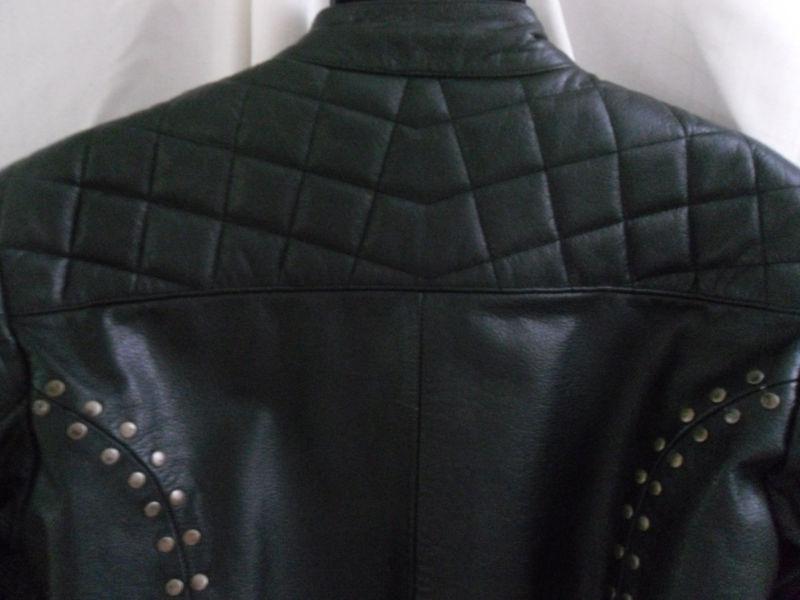 Women's Black Leather Motorcycle Jacket, US $50.00, image 6