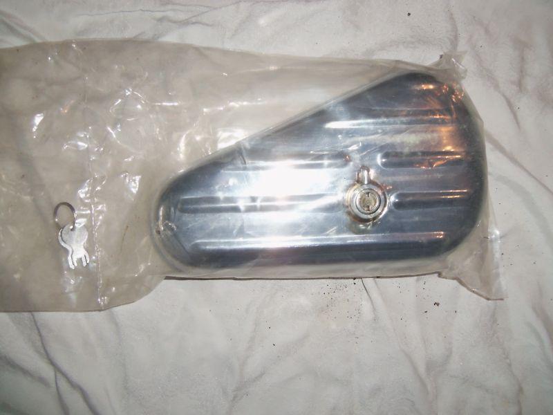 Drag specialties chrome teardrop toolbox - motorcycle- right side