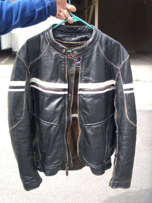 Vintage style motorcycle jacket, river road hoodlum, medium, 44, great condition