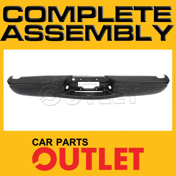 1997-2003 ford f-150 styleside black rear bumper face bar fo1103102 pad brackets
