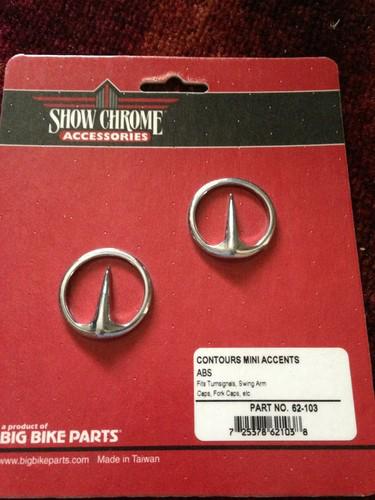 Show chrome accessories contours mini accents for motorcycle