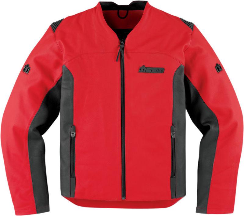 Buy Icon Device Red Leather Jacket 2013 Motorcycle in Ashton, Illinois