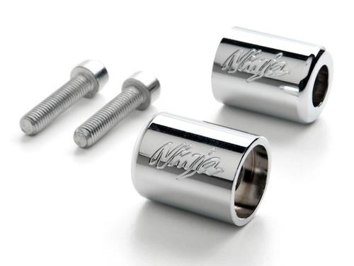 Chrome bar ends logo hand grips handlebar end cap for 2003-2006 kawasaki z1000