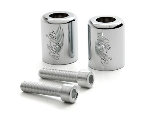 Chrome Bar Ends Logo Hand Grips Handlebar End Cap For 2003-2006 Kawasaki Z1000, US $14.99, image 2