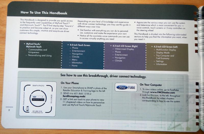 MYFORD TOUCH / MY LINCOLN TOUCH HANDBOOK, US $8.99, image 2