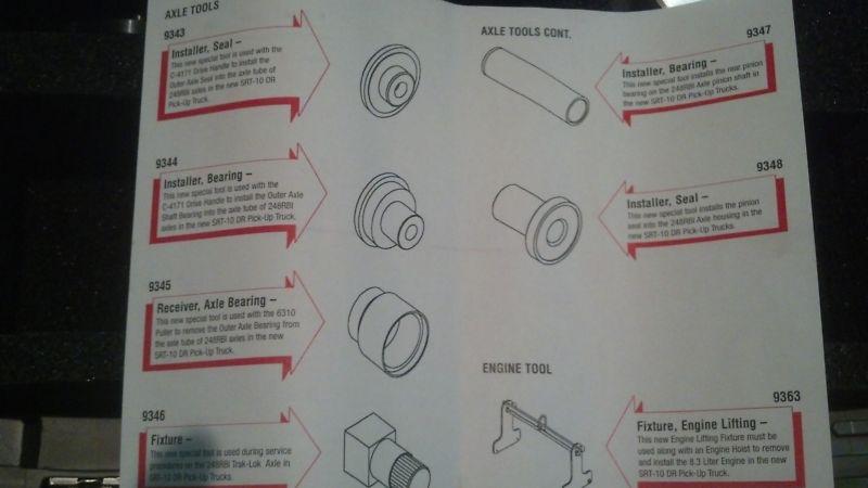 MILLER SPECIALITY SPECIAL TOOLS MISC TOOLS DR SRT10 TRUCK #9341, US $44.99, image 5