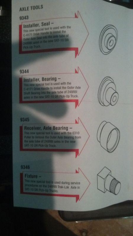 MILLER SPECIALITY SPECIAL TOOLS MISC TOOLS DR SRT10 TRUCK #9341, US $44.99, image 6