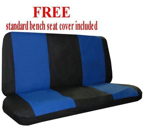 Blue Black Faux Leather High Back Bucket Car Truck SUV Seat Covers 4 piece Pkg X, US $39.85, image 2