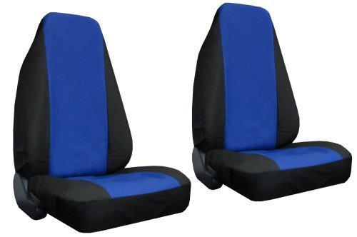 Blue Black Faux Leather High Back Bucket Car Truck SUV Seat Covers 4 piece Pkg X, US $39.85, image 4